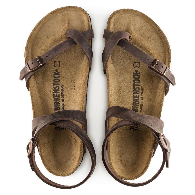 Birkenstock Yara Oiled Læder Sandaler Dame Brune | DK 366AHK